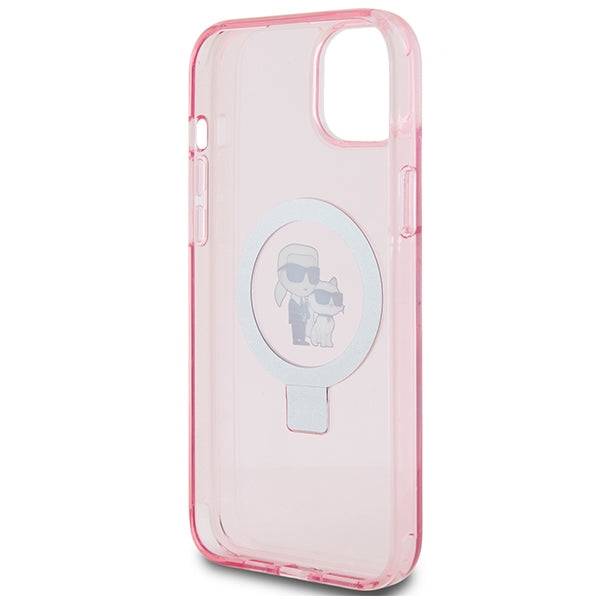 Karl Lagerfeld MagSafe dėklas iPhone 15/14 Plus – rožinis -- iPhone 15 Plus