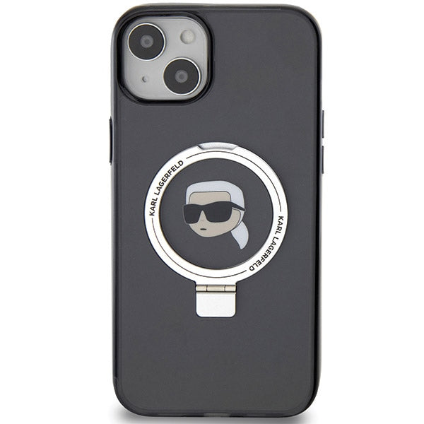 Karl Lagerfeld MagSafe dėklas su stovu iPhone 15 – juodas -- iPhone 15