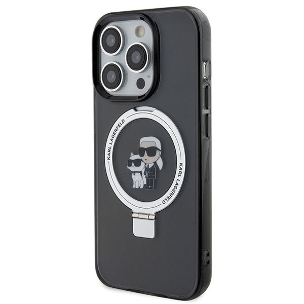 Karl Lagerfeld MagSafe dėklas su žiedu iPhone 15 Pro Max