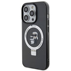 Karl Lagerfeld MagSafe dėklas su žiedu iPhone 15 Pro Max