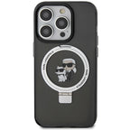 Karl Lagerfeld MagSafe dėklas su žiedu iPhone 15 Pro Max
