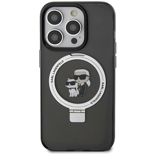 Karl Lagerfeld MagSafe dėklas su žiedu iPhone 15 Pro Max