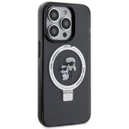 Karl Lagerfeld MagSafe dėklas su žiedu iPhone 15 Pro Max