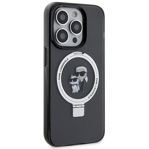Karl Lagerfeld MagSafe dėklas su žiedu iPhone 15 Pro Max