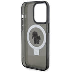 Karl Lagerfeld MagSafe dėklas su žiedu iPhone 15 Pro Max