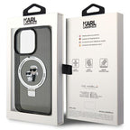 Karl Lagerfeld MagSafe dėklas su žiedu iPhone 15 Pro Max