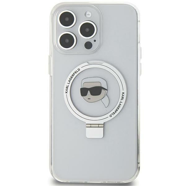 Karl Lagerfeld MagSafe dėklas iPhone 15 Pro Max – baltas