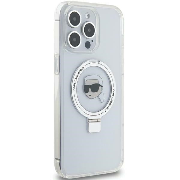 Karl Lagerfeld MagSafe dėklas iPhone 15 Pro Max – baltas