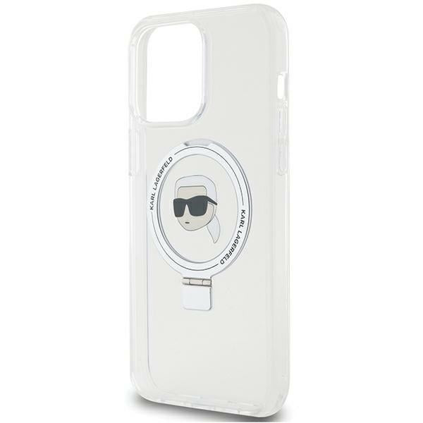 Karl Lagerfeld MagSafe dėklas iPhone 15 Pro Max – baltas