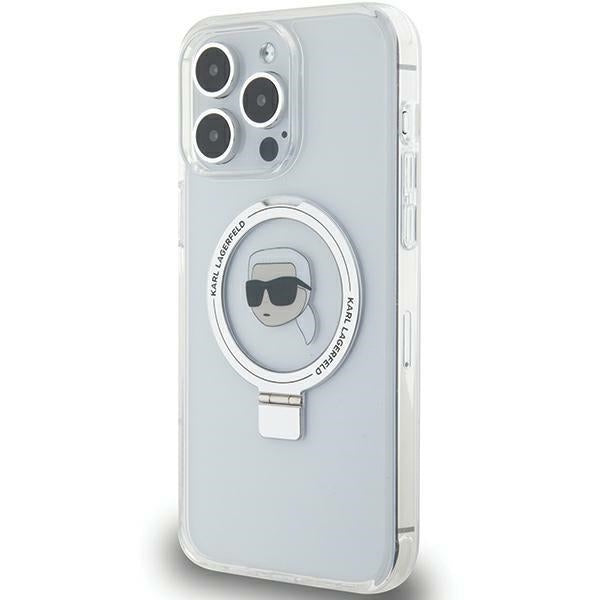 Karl Lagerfeld MagSafe dėklas iPhone 15 Pro Max – baltas
