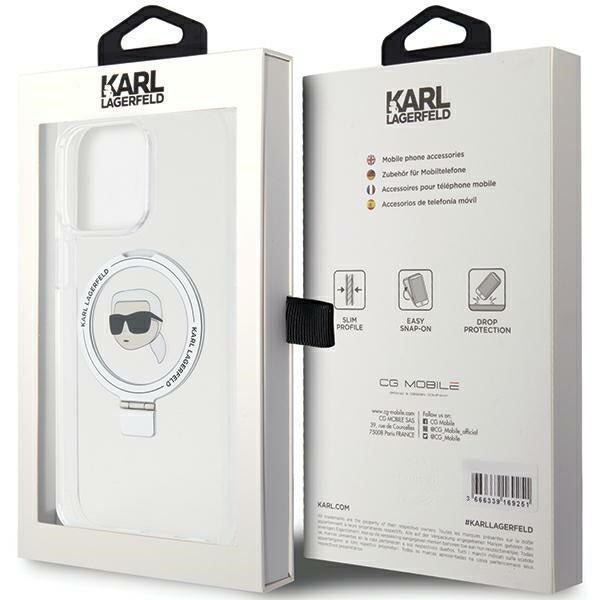Karl Lagerfeld MagSafe dėklas iPhone 15 Pro Max – baltas