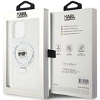 Karl Lagerfeld MagSafe dėklas iPhone 15 Pro Max – baltas