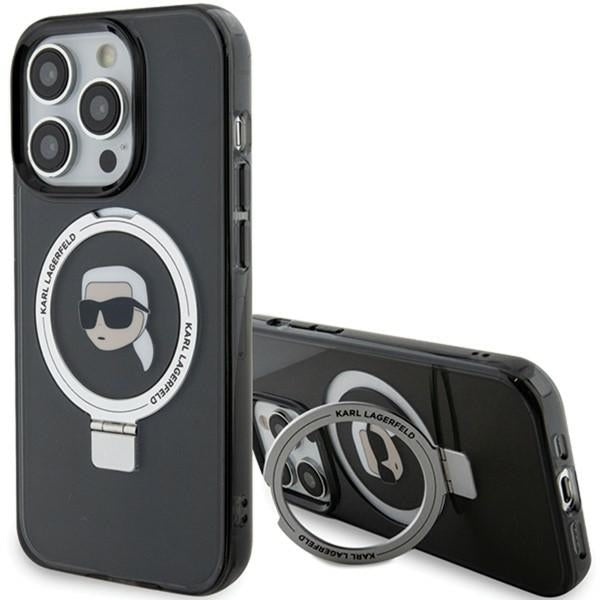 Karl Lagerfeld MagSafe dėklas iPhone 15 Pro Max – juodas