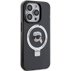 Karl Lagerfeld MagSafe dėklas iPhone 15 Pro Max – juodas