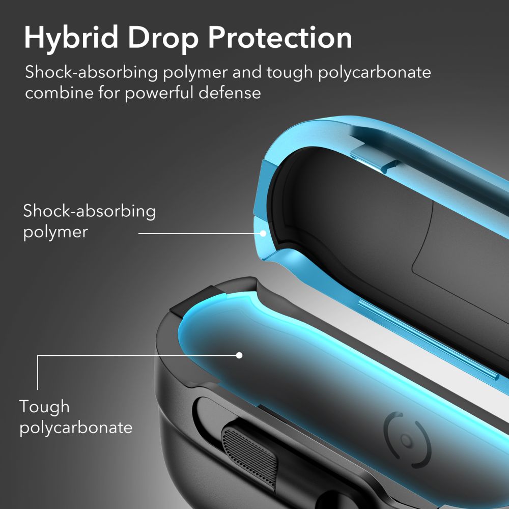 ESR Pulse HaloLock MagSafe dėklas AirPods Pro 1/2 – juodas -- AirPods Pro 1