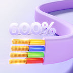 Joyroom Colorful Series S-A40 ištraukiamas 3in1 USB-A - USB-C / Lightning / Micro USB laidas 1m - violetinis