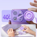 Joyroom Colorful Series S-A40 ištraukiamas 3in1 USB-A - USB-C / Lightning / Micro USB laidas 1m - violetinis
