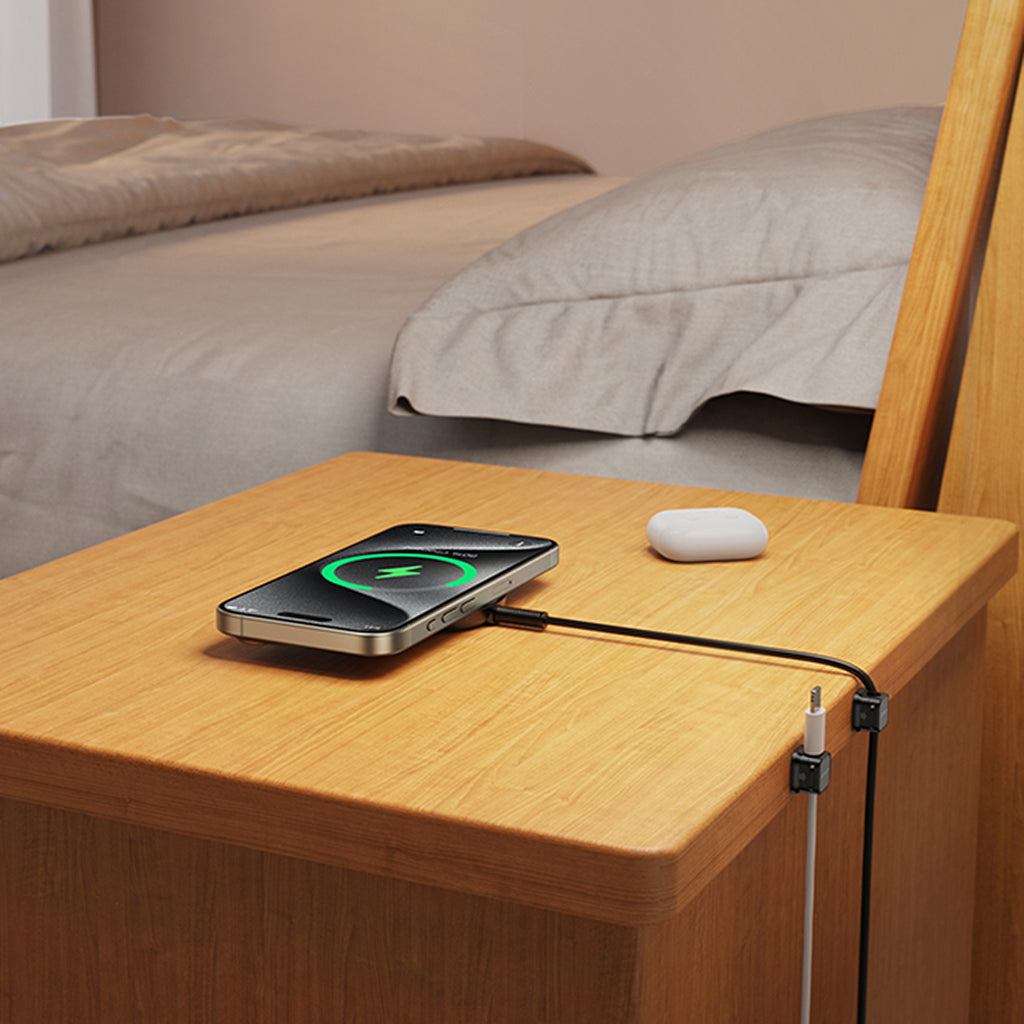 Joyroom JR-ZS368 magnetinis laidų organizatorius – juodas (3 vnt.) -- Cable Organizers