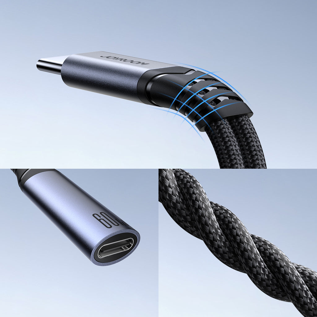Joyroom SY-C02 2in1 DAC adapteris USB-C į USB-C / 3,5 mm mini lizdas - juodas