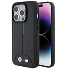 BMW Quilted Tricolor dėklas iPhone 15 Pro – juodas
