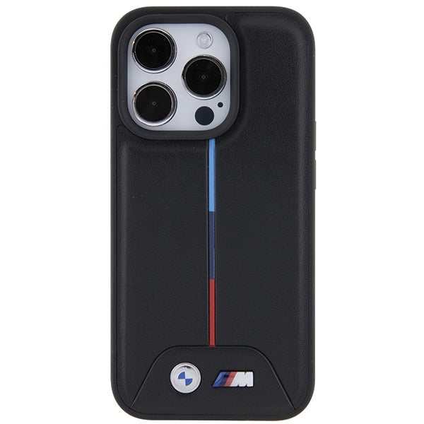 BMW Quilted Tricolor dėklas iPhone 15 Pro – juodas