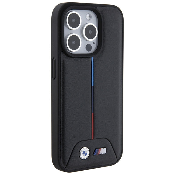 BMW Quilted Tricolor dėklas iPhone 15 Pro – juodas