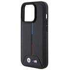 BMW Quilted Tricolor dėklas iPhone 15 Pro – juodas