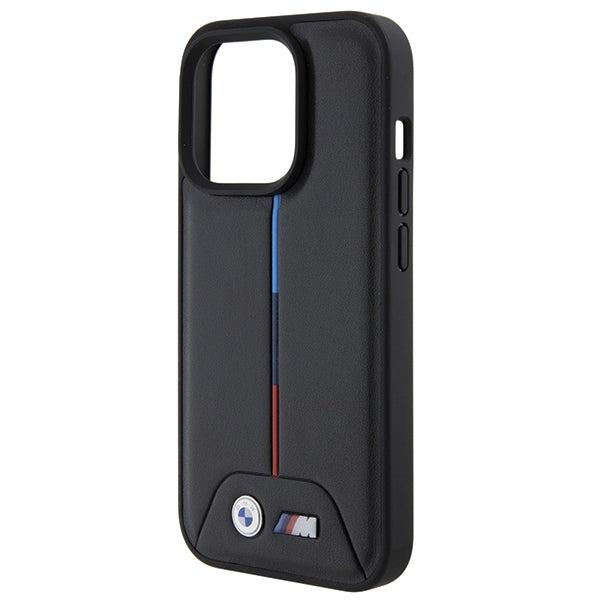 BMW Quilted Tricolor dėklas iPhone 15 Pro – juodas