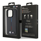 BMW Quilted Tricolor dėklas iPhone 15 Pro – juodas