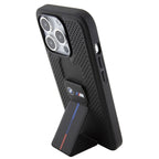BMW Grip Stand odinis dėklas iPhone 15 Pro – juodas