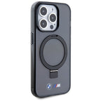 BMW MagSafe dėklas su stovu iPhone 15 Pro – juodas