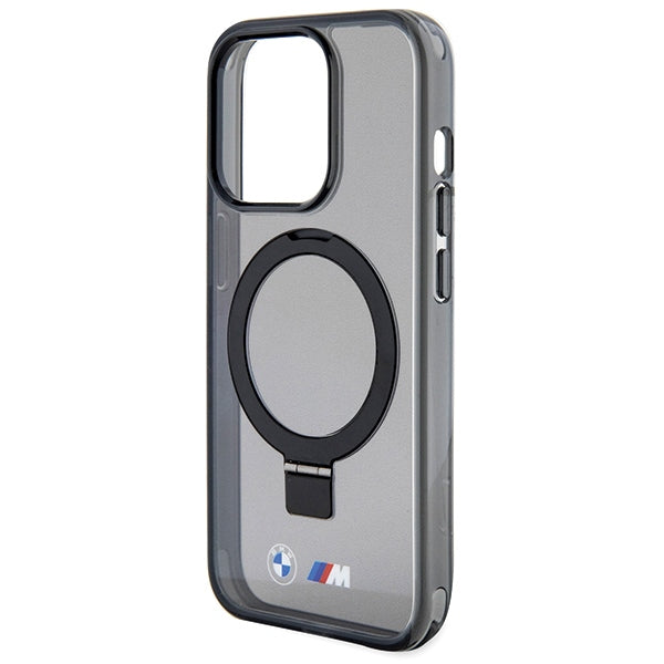 BMW MagSafe dėklas su stovu iPhone 15 Pro – juodas