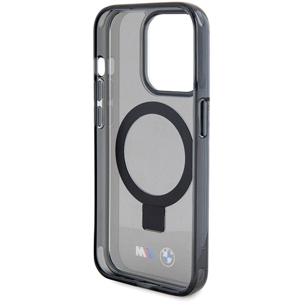 BMW MagSafe dėklas su stovu iPhone 15 Pro – juodas