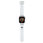Karl Lagerfeld 3D guminis Choupette galvos dirželis, skirtas Apple Watch 42/44/45/49mm – baltas