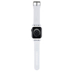 Karl Lagerfeld 3D guminis Karl&Choupette Heads dirželis Apple Watch 42/44/45/49mm - baltas