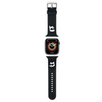Karl Lagerfeld 3D guminis Karl&Choupette Heads dirželis Apple Watch 42/44/45/49mm - juodas