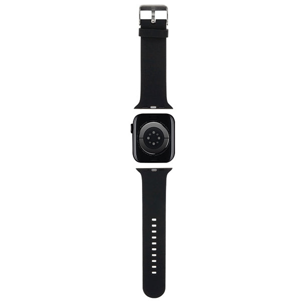 Karl Lagerfeld 3D guminis Karl&Choupette Heads dirželis Apple Watch 42/44/45/49mm - juodas