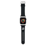 Karlo Lagerfeldo 3D guminis „Choupette“ galvučių dirželis „Apple Watch“ 38/40/41 mm – juodas