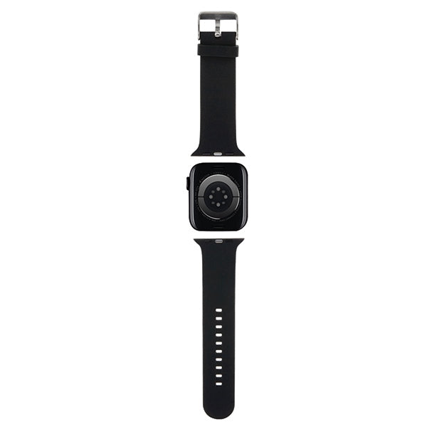 Karlo Lagerfeldo 3D guminis „Choupette“ galvučių dirželis „Apple Watch“ 38/40/41 mm – juodas