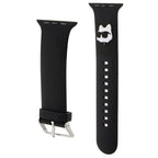 Karlo Lagerfeldo 3D guminis „Choupette“ galvučių dirželis „Apple Watch“ 38/40/41 mm – juodas