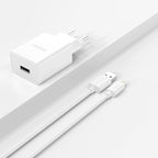 Dudao A4EU USB-A 2.1A sieninis įkroviklis - baltas + USB-A - Lightning laidas