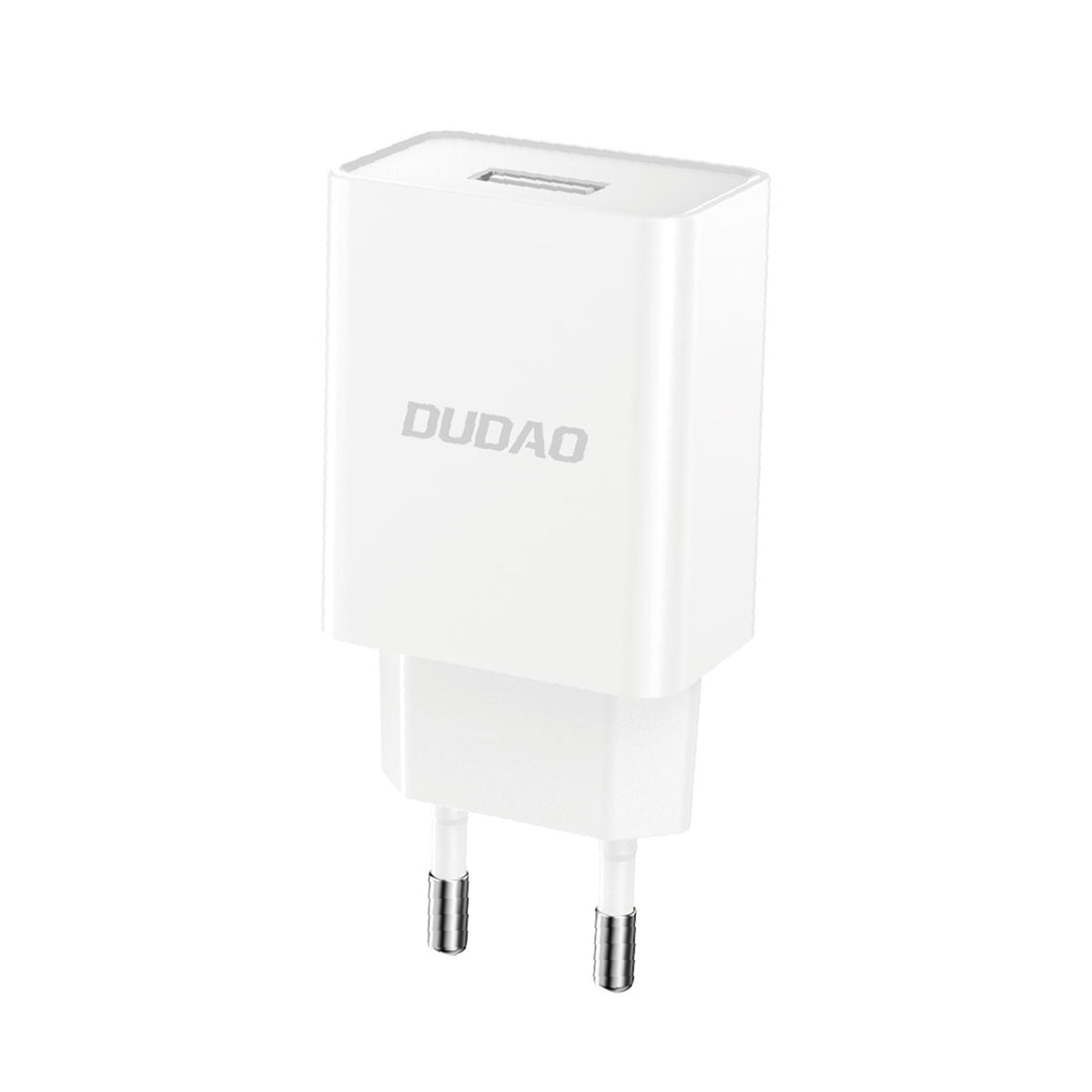 Dudao A4EU USB-A 2.1A sieninis įkroviklis - baltas + USB-A - USB-C laidas
