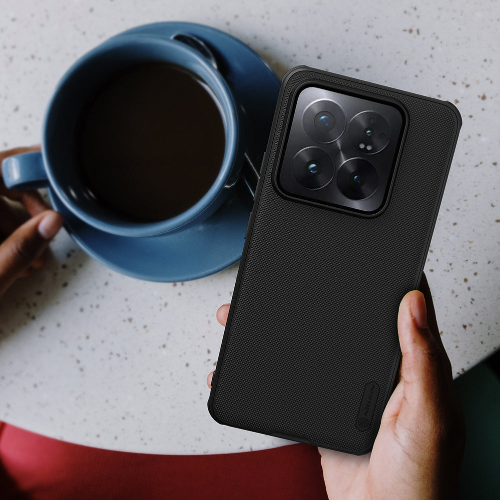 Nillkin Super Frosted Shield Pro dėklas Xiaomi 14 Pro – juodas