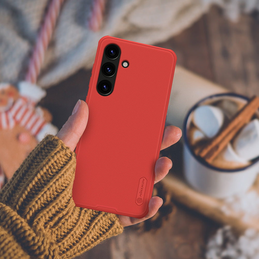 Nillkin Frosted Shield Pro dėklas Galaxy S24+ – raudonas