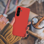 Nillkin Frosted Shield Pro dėklas Galaxy S24+ – raudonas