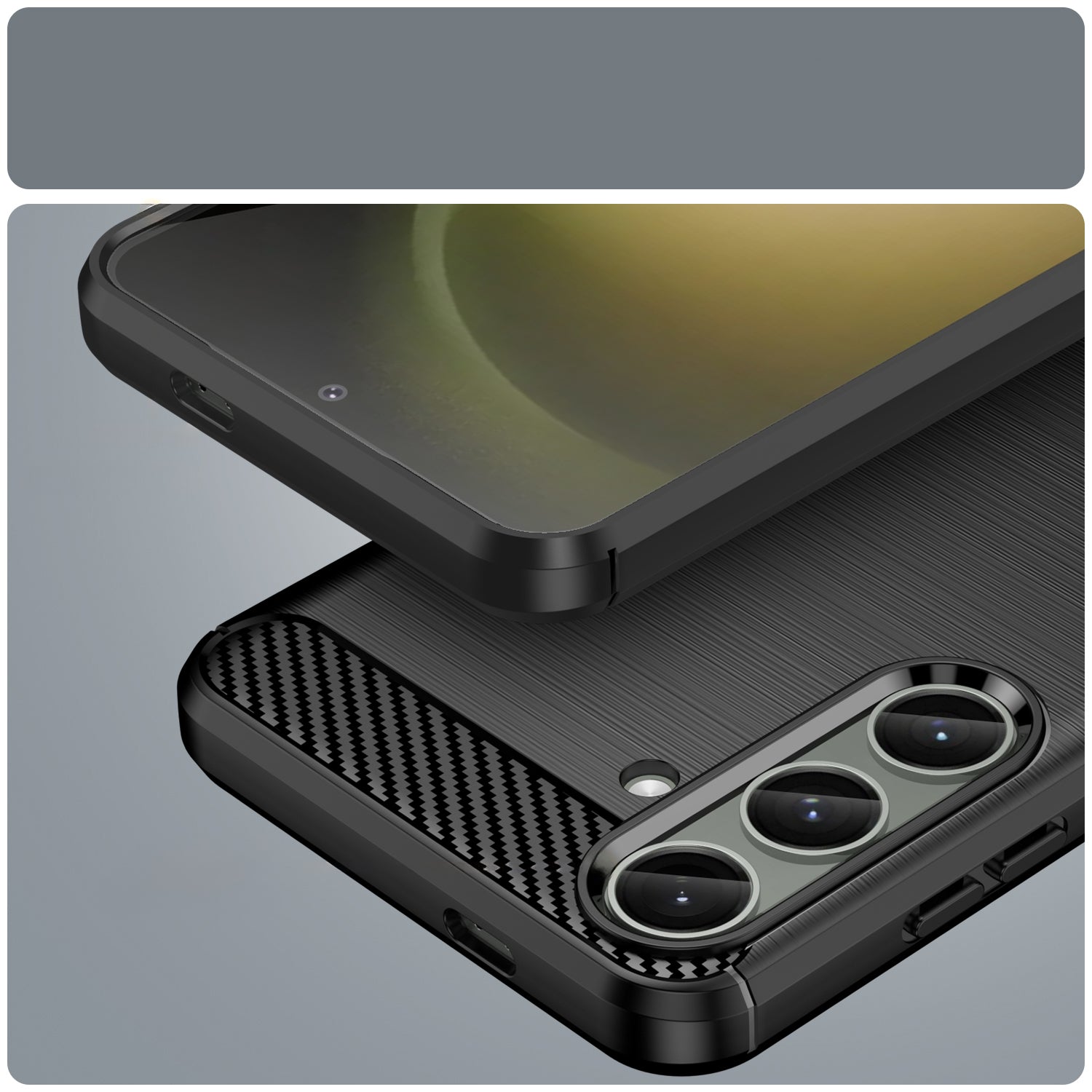 Anglies rašto TPU dėklas Samsung Galaxy S24+ – juodas