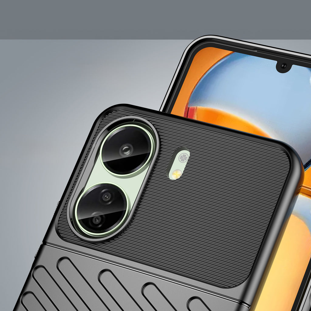 Thunder Case šarvuotas dėklas Xiaomi Redmi 13c – juodas -- Xiaomi Redmi 13C