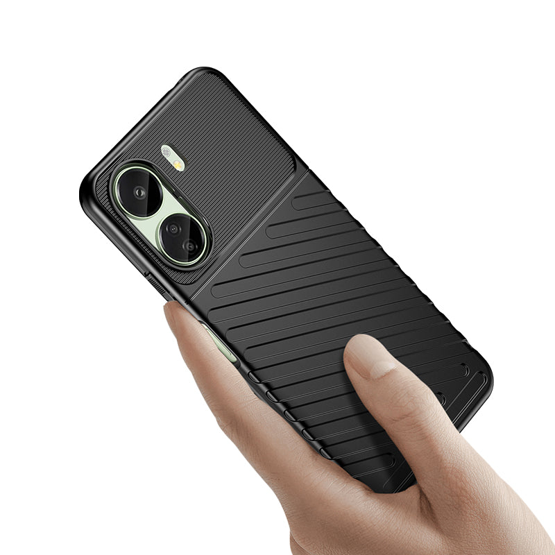 Thunder Case šarvuotas dėklas Xiaomi Redmi 13c – juodas -- Xiaomi Redmi 13C