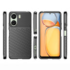 Thunder Case šarvuotas dėklas Xiaomi Redmi 13c – juodas -- Xiaomi Redmi 13C