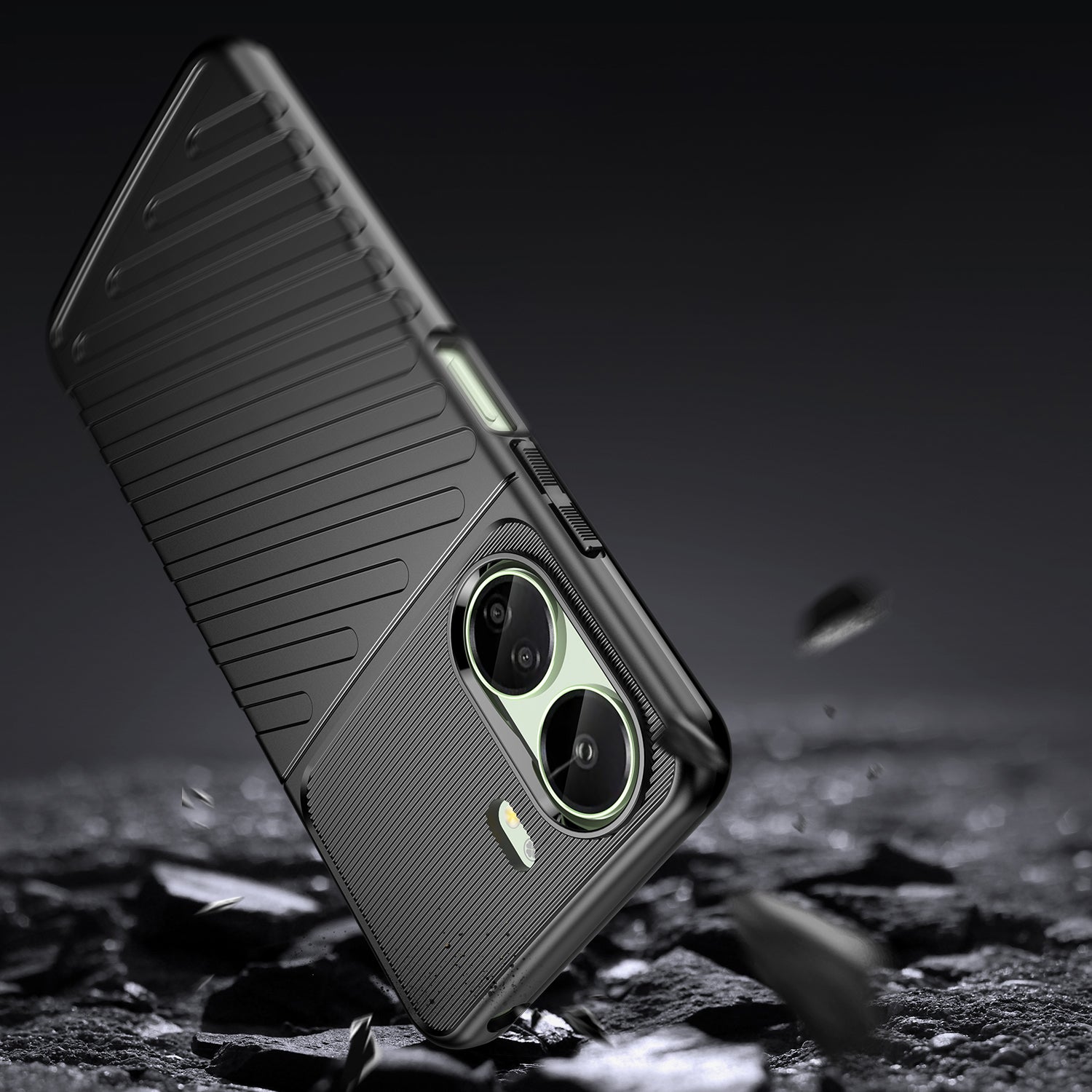 Thunder Case šarvuotas dėklas Xiaomi Redmi 13c – juodas -- Xiaomi Redmi 13C